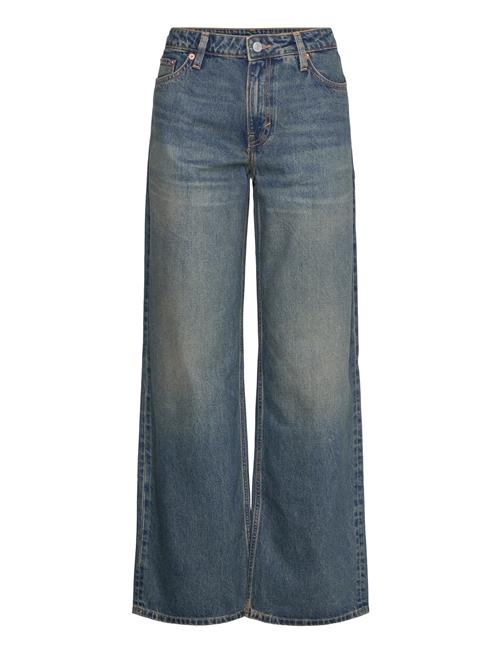 Ample Low Rise Loose Wide Leg Jeans Weekday Blue