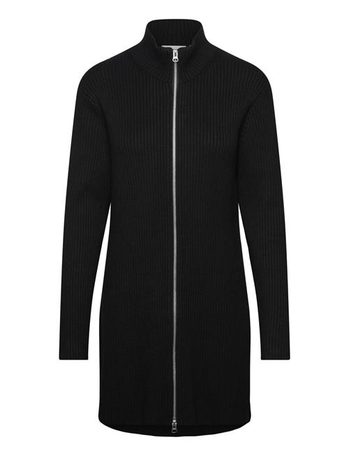 Long Zip Cardigan Weekday Black