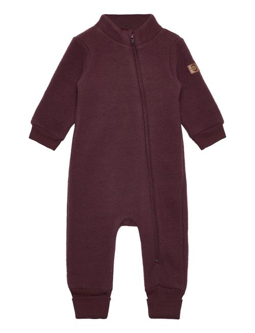 Wool Suit W Rib Mikk-line Burgundy