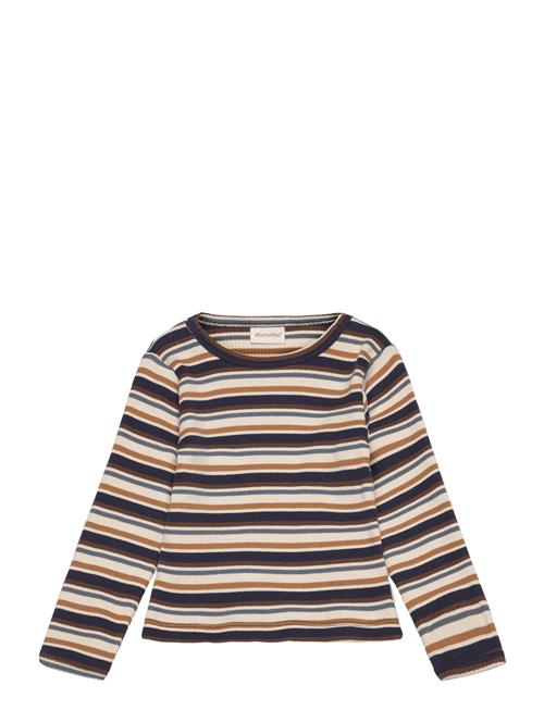 Minymo T-Shirt Ls Y/D Rib Minymo Patterned