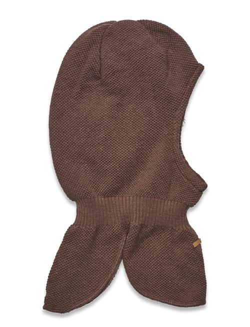 Minymo Balaclava Structure Knit Minymo Brown