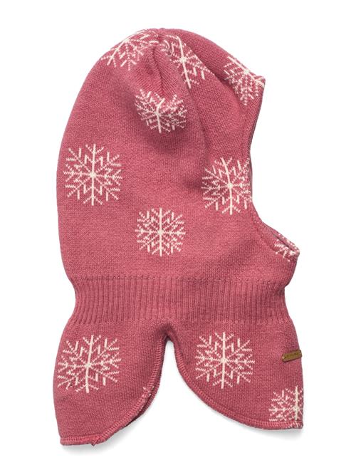 Minymo Balaclava Knit W. Pattern Minymo Pink