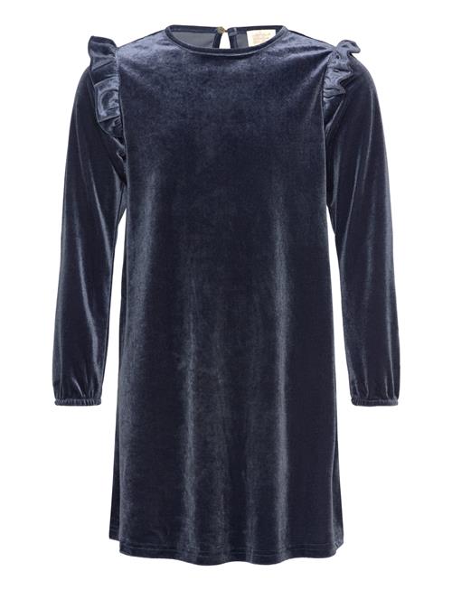 Creamie Dress Velour Creamie Navy