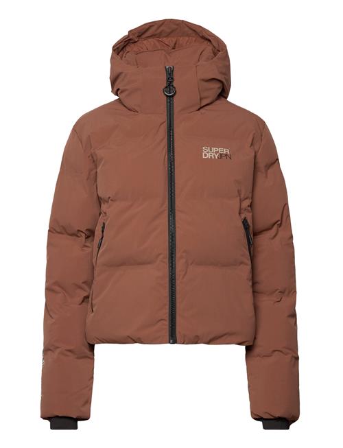 Superdry Sport Hooded Boxy Puffer Jacket Superdry Sport Brown