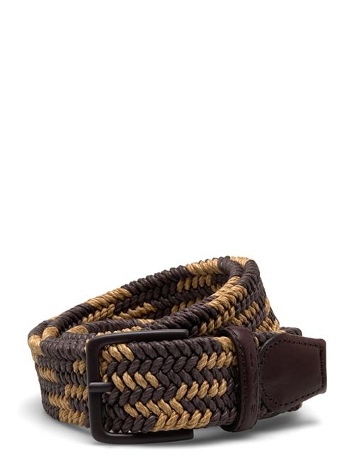 GANT Contrast Elastic Braided Belt GANT Brown