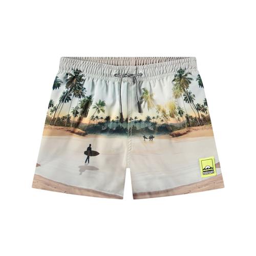 Molo Island Surf Print Niko Board Short 134/140 cm  Beige  134/140 cm  Unisex