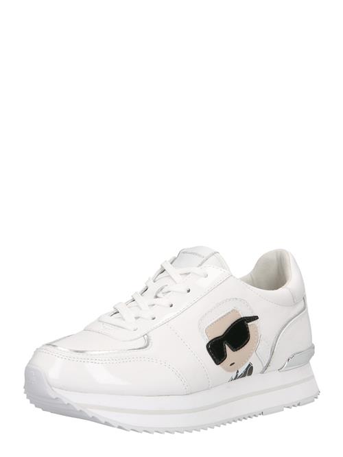 Karl Lagerfeld Sneaker low 'VELOCITA II'  camel / sort / sølv / hvid