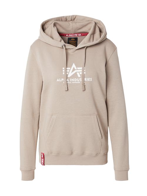 Se ALPHA INDUSTRIES Sweatshirt  beige / hvid ved About You