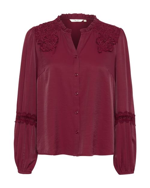 Cream Bluse 'Luna'  bordeaux