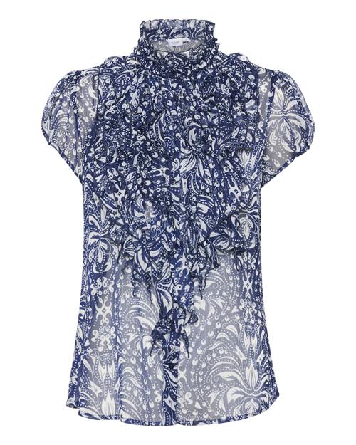 SAINT TROPEZ Bluse 'Lilja'  marin / hvid