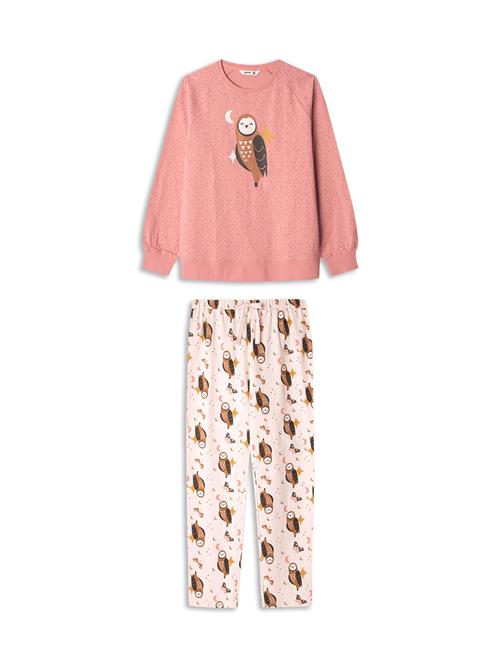 Gisela Pyjamas  brun / gammelrosa / pastelpink / sort