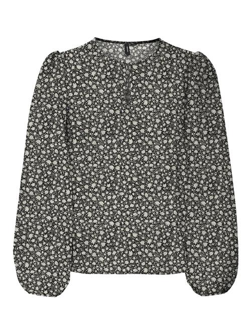 VERO MODA Bluse 'MACHA'  sort / hvid