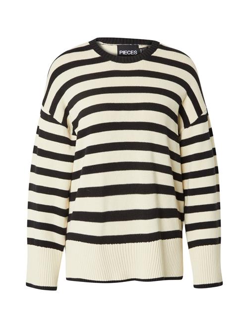 PIECES Pullover 'PCAva'  creme / sort