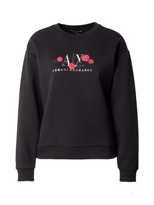 ARMANI EXCHANGE Sweatshirt 'CNY'  grøn / pink / sort