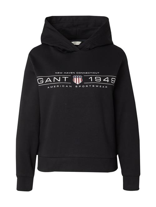 GANT Sweatshirt  sort / hvid