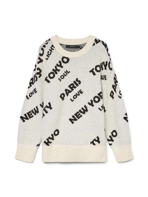 VERO MODA Pullover 'VMCity'  beige / mørkebrun