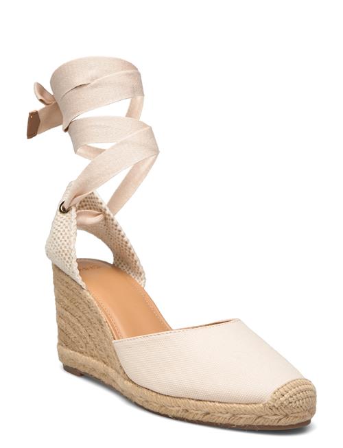 Lace-Up Espadrilles Mango Cream