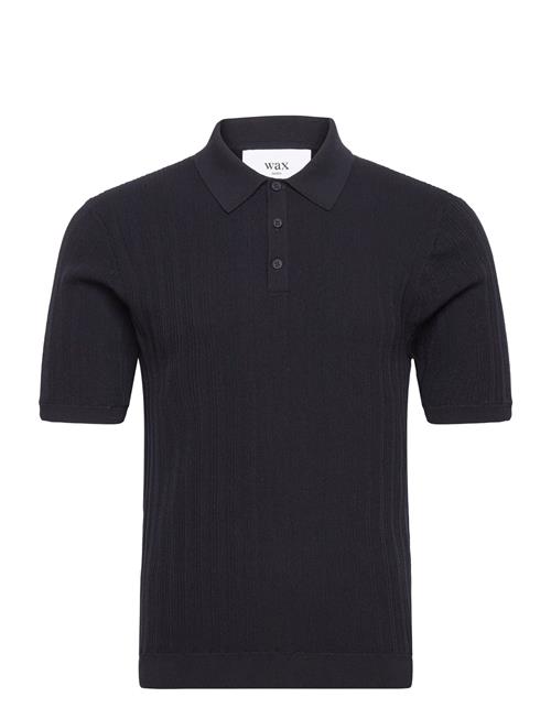 Naples Polo Vertical Knit Midnight Wax London Navy