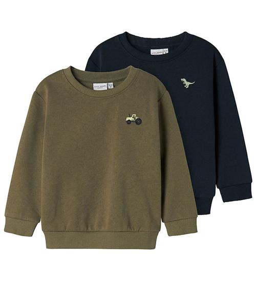 Name It Sweatshirts - NmmVallen - 2-pak - Dusty Olive/Dark Sapph