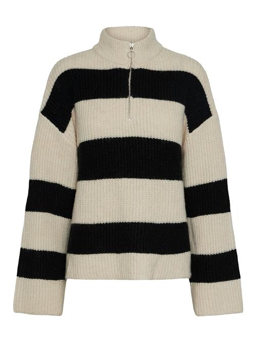 PIECES Pullover 'Nalini'  beige / sort