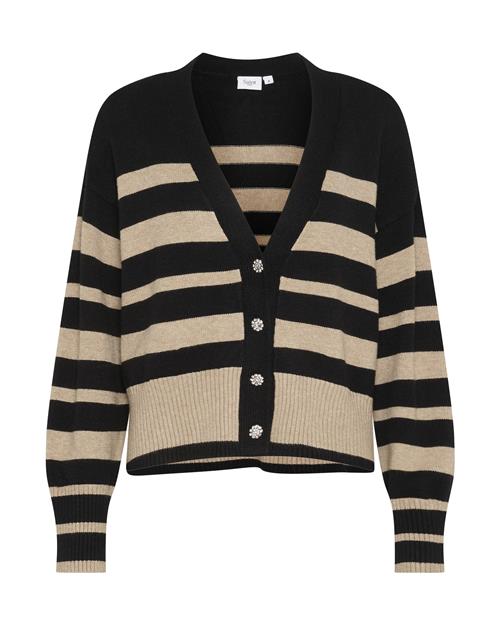 Se SAINT TROPEZ Cardigan 'Inette'  beige / sort ved About You