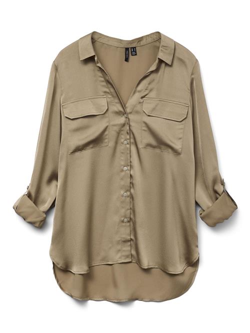 Se VERO MODA Bluse 'LOU'  mørkebeige ved About You