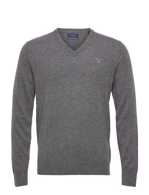 Md. Extrafine Lambswool V-Neck GANT Grey