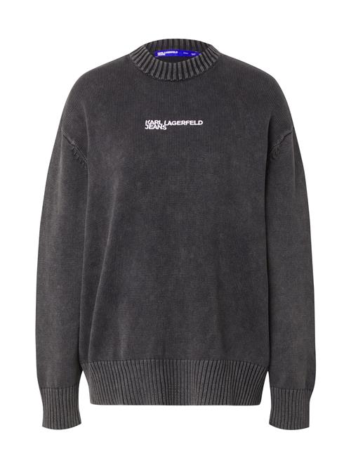 KARL LAGERFELD JEANS Pullover  sort-meleret / hvid