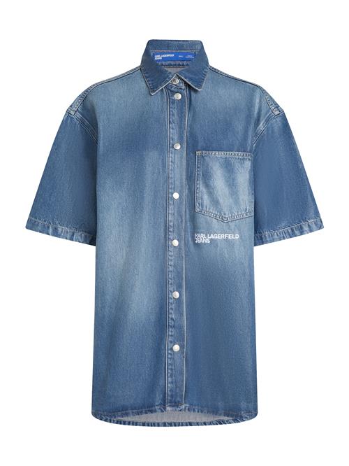 KARL LAGERFELD JEANS Bluse  blue denim / hvid