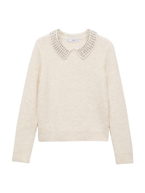 MANGO Pullover 'Camaron'  creme / sølv