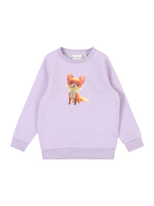 TOM TAILOR Sweatshirt  pastelgul / lavendel / mørkeorange / sort