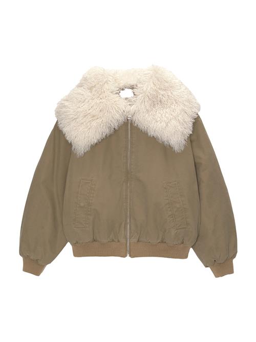 Pull&Bear Overgangsjakke  lysebeige / brokade