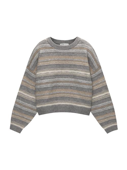 Pull&Bear Pullover  cappuccino / grå-meleret / hvid