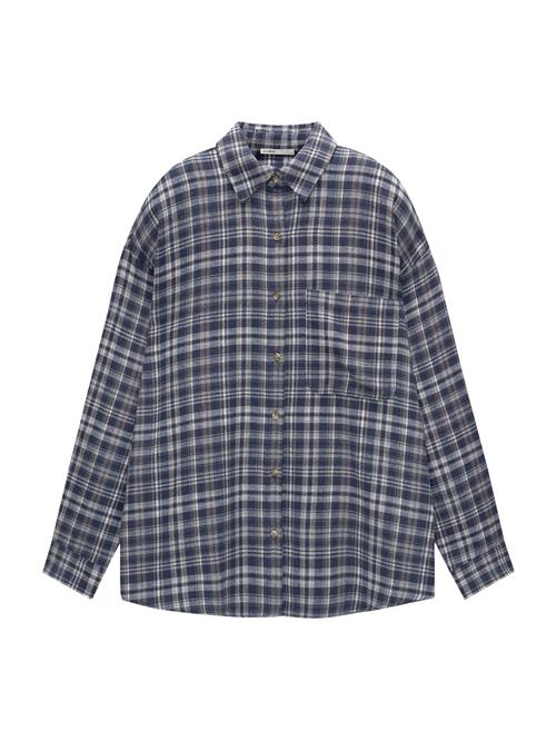 Pull&Bear Bluse  blå / grå / hvid