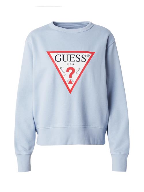 GUESS Sweatshirt  lyseblå / rød / sort / hvid