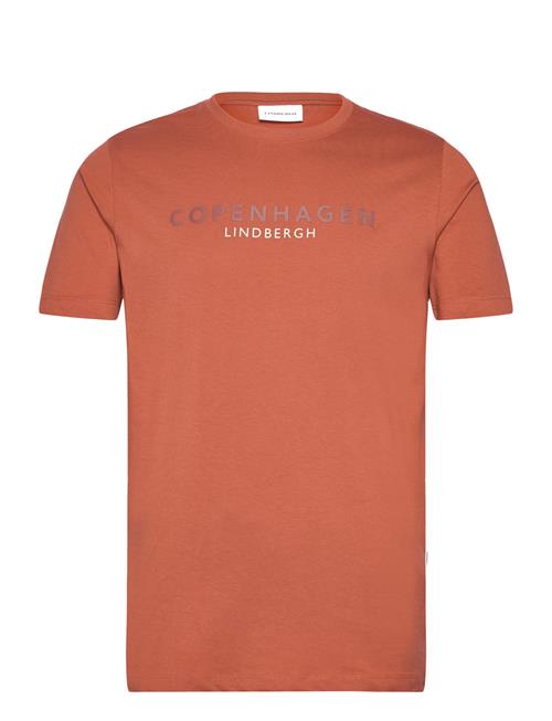 Copenhagen Print Tee S/S Lindbergh Orange