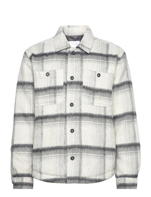 Lindbergh Padded Checked Overshirt Lindbergh White