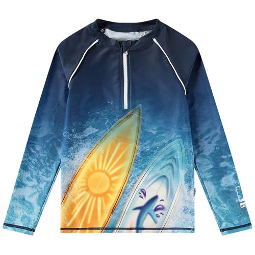 Molo Noble T-Shirt Surf Art Blue Chill 146/152 cm  Blå  146/152 cm  Unisex