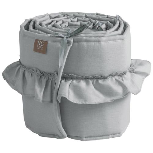 NG Baby Bumper Cradle Linen Med Flæse Grey | Grå | 0