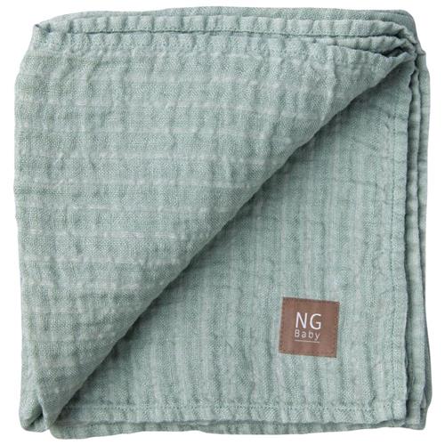 NG Baby Linnedækken Sage Green/Ivory Stripe | Grønn | 0