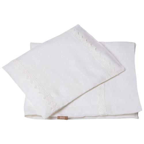 NG Baby Sengesæt klapvogn/vuggesæt med flæse White One Size      Unisex
