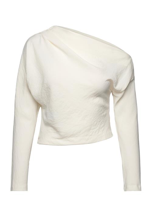 Mango Asymmetrical Blouse With Pleat Detail Mango Cream