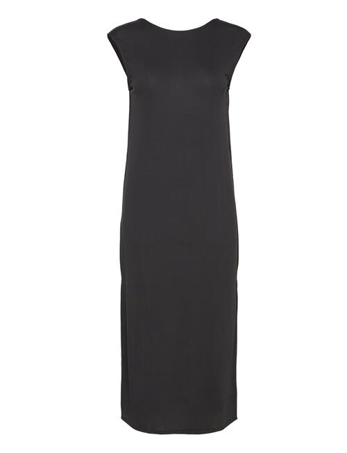 Mango Modal Slit Dress Mango Black