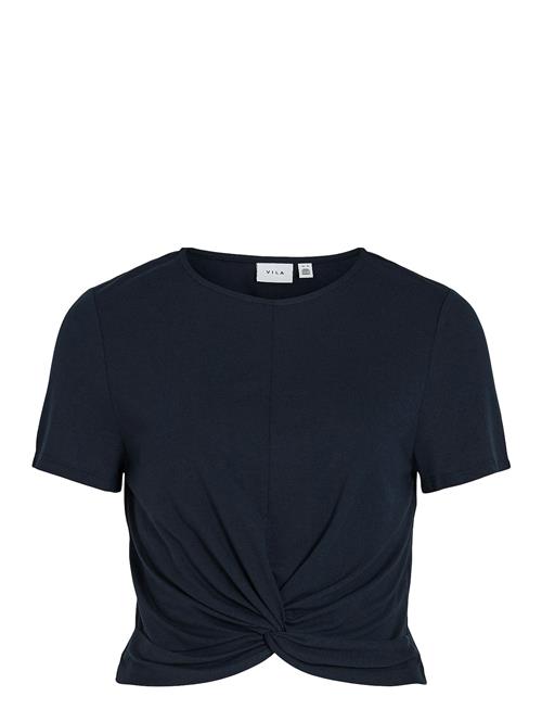 Vimo Y S/S Cropped Top /Ka Vila Navy