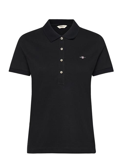 GANT Slim Sheild Cap Sleeve Pique Polo GANT Black