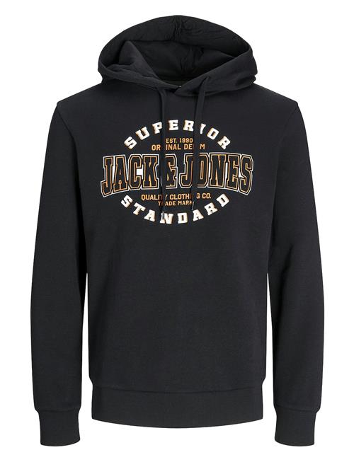 Se Jack & Jones Jjelogo Sweat Hood 2 Col 24/25 Noos Jack & J S Black ved Booztlet