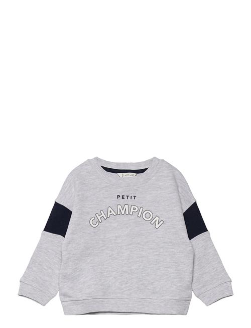 Mango Message Printed Sweatshirt Mango Grey