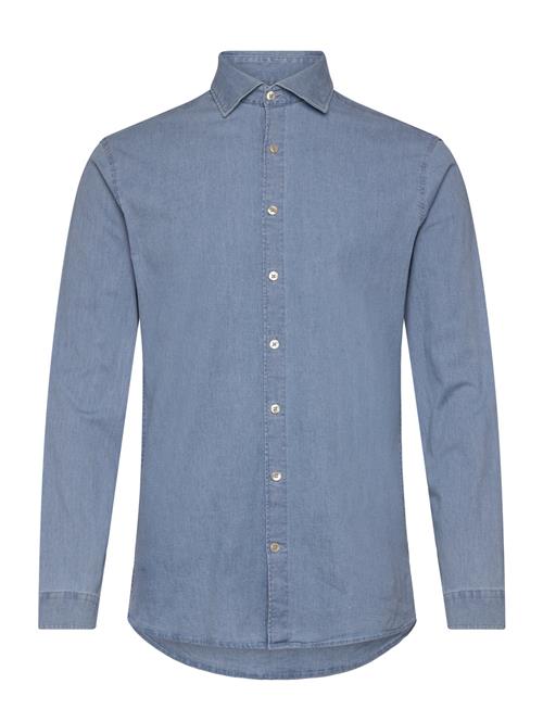 Soft Indigo Stretch Shirt L/S Lindbergh Blue