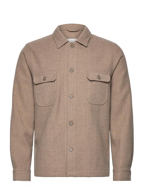 Lindbergh Textured Overshirt Lindbergh Beige