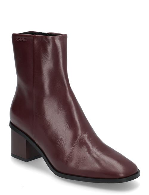 Calvin Klein Heel Ankle Boot 50 W/Ml Lth Calvin Klein Brown